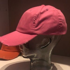 Pink Distressed dad hat